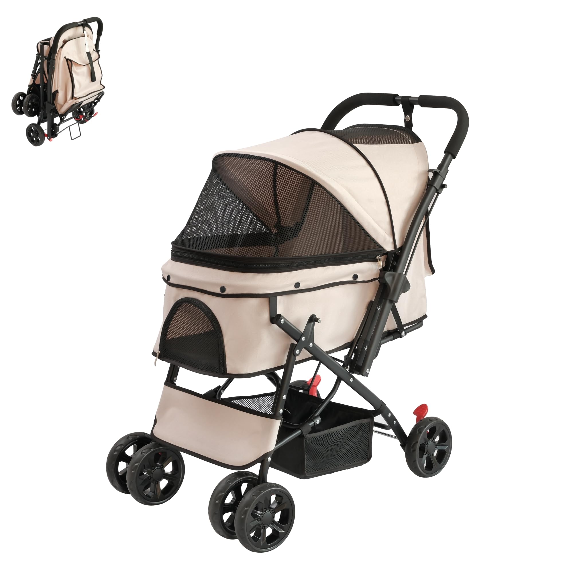 Amazon.co.jp: MOTASAN ペットカート 犬カート 対面両用 多頭